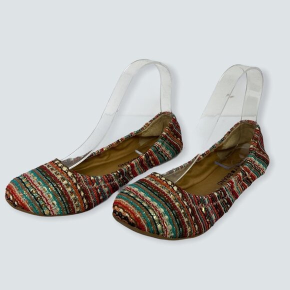 Lucky Brand Emmie‎ Ballet Flats Sequin Embroidered Size 6.5 Round Toe Bohemian - Picture 11 of 11